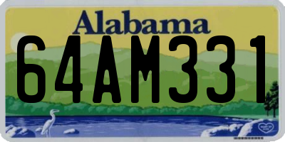 AL license plate 64AM331