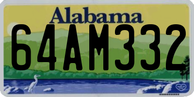 AL license plate 64AM332