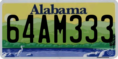 AL license plate 64AM333