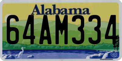 AL license plate 64AM334
