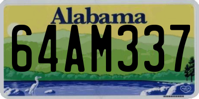 AL license plate 64AM337