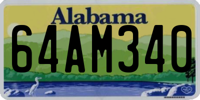 AL license plate 64AM340