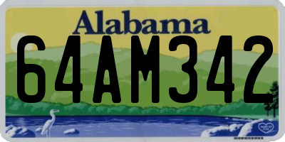 AL license plate 64AM342