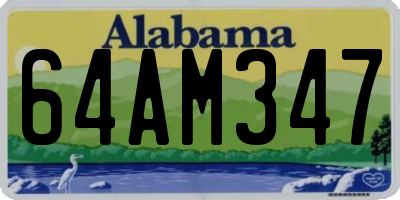 AL license plate 64AM347