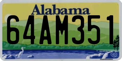 AL license plate 64AM351