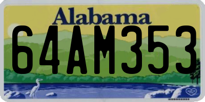 AL license plate 64AM353