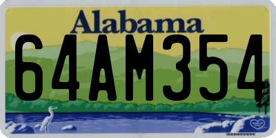 AL license plate 64AM354