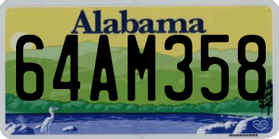 AL license plate 64AM358