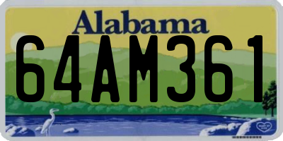 AL license plate 64AM361