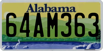AL license plate 64AM363