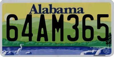 AL license plate 64AM365