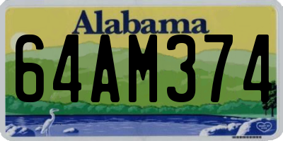 AL license plate 64AM374