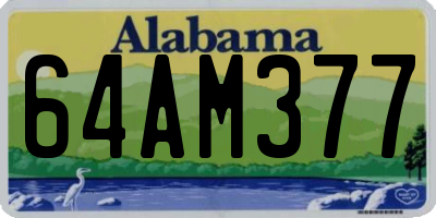 AL license plate 64AM377