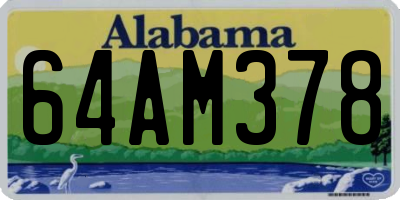 AL license plate 64AM378