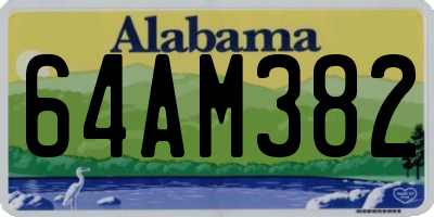 AL license plate 64AM382