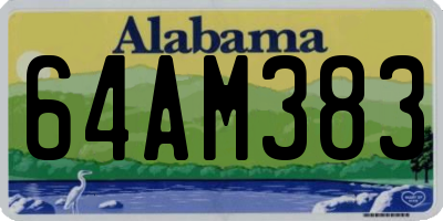 AL license plate 64AM383