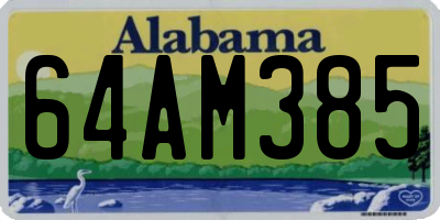 AL license plate 64AM385