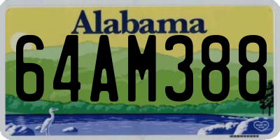 AL license plate 64AM388