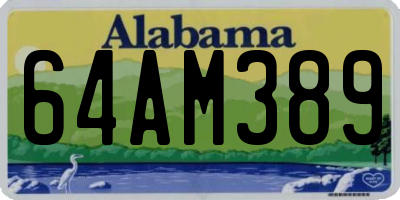 AL license plate 64AM389