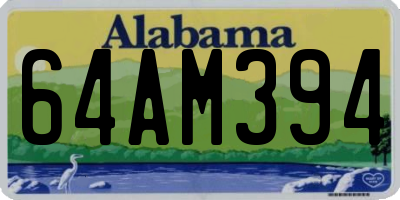 AL license plate 64AM394