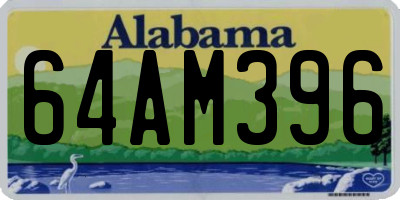 AL license plate 64AM396