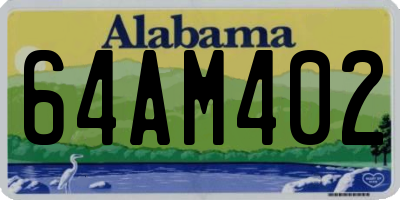AL license plate 64AM402
