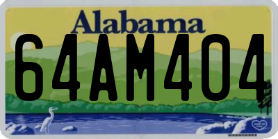 AL license plate 64AM404