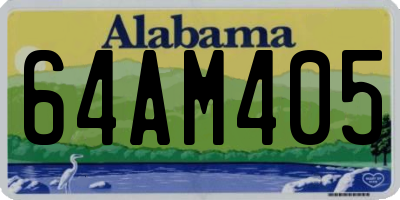AL license plate 64AM405