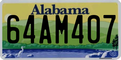 AL license plate 64AM407