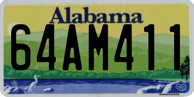 AL license plate 64AM411