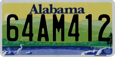 AL license plate 64AM412