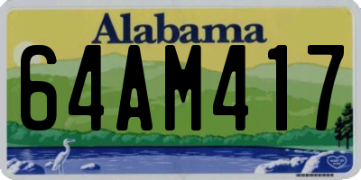 AL license plate 64AM417