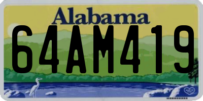 AL license plate 64AM419