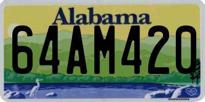 AL license plate 64AM420