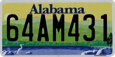 AL license plate 64AM431