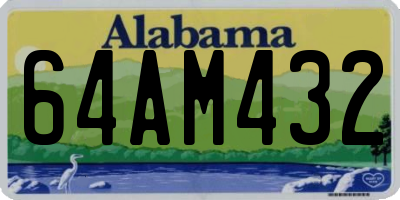 AL license plate 64AM432