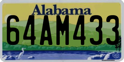 AL license plate 64AM433