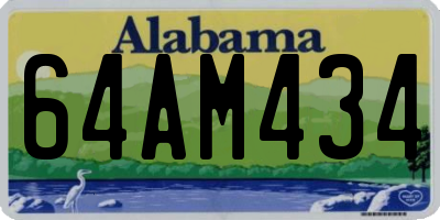AL license plate 64AM434