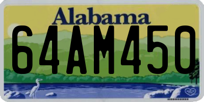 AL license plate 64AM450
