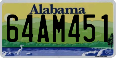 AL license plate 64AM451