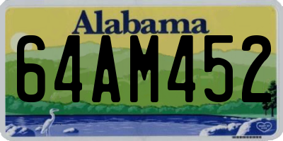 AL license plate 64AM452
