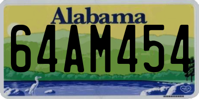 AL license plate 64AM454