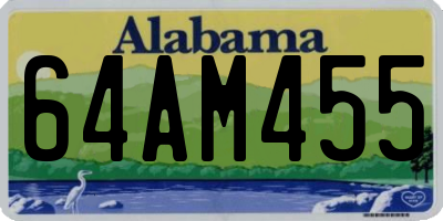 AL license plate 64AM455