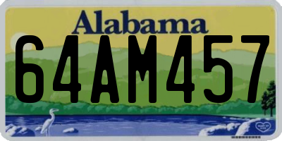 AL license plate 64AM457