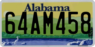 AL license plate 64AM458