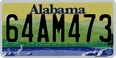 AL license plate 64AM473
