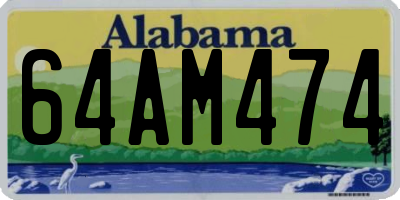 AL license plate 64AM474