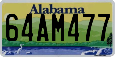AL license plate 64AM477