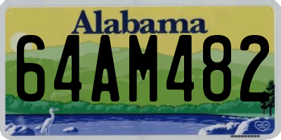 AL license plate 64AM482