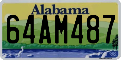 AL license plate 64AM487